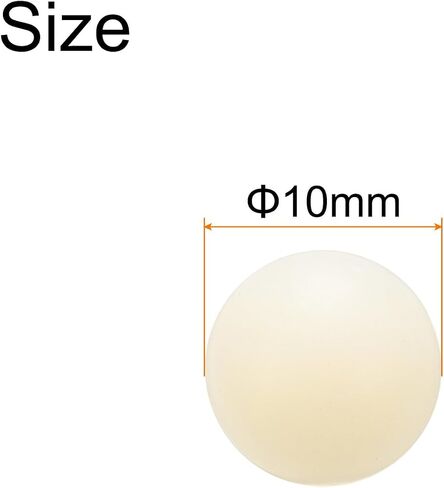 uxcell 50pcs Nylon Bearing Balls 8mm Solid Plastic Balls, Precision Mini Nylon Balls in Saudi Arabia