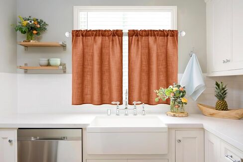MIULEE Sage Green Linen Curtains 84 Inch Length 2 Panels Set for Living Room Bedroom Semi Sheer Light Filtering Farmhouse Rod Pocket Long Soft Thick Linen Textured Window Drapes W42XL84 in Kuwait