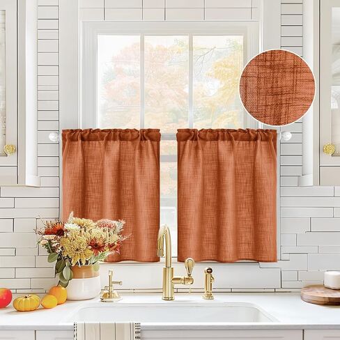 MIULEE Sage Green Linen Curtains 84 Inch Length 2 Panels Set for Living Room Bedroom Semi Sheer Light Filtering Farmhouse Rod Pocket Long Soft Thick Linen Textured Window Drapes W42XL84 in Kuwait