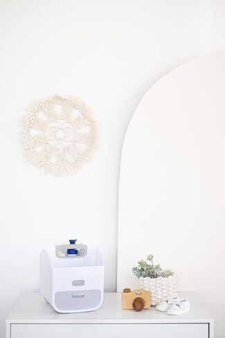 علبة حفاضات محمولة وبساط تغيير الحفاضات من أوبي، تخزين الحفاضات، منظم العلبة، تخزن حفاضات الأطفال والمناديل المبللة وإكسسوارات الأطفال، رمادي داكن in Kuwait