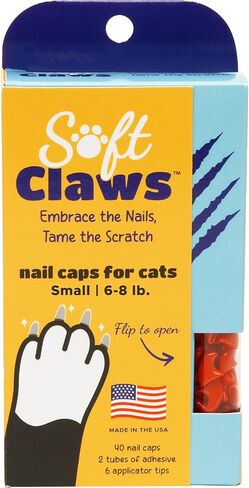 Soft Claws Safe Scratch-Free Solution for Cats - CLS (Cleat Lock System), Size: Small, Color: Red in Kuwait