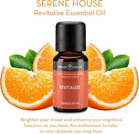 Serene House Apothecary Aromatherapy Essential Oil Collection for Diffusers - Scents to Promote Relaxation and Positivity, 100% Natural, Water Compatible for Home Use - Gift Set of 3, 15ml Bottles in Saudi Arabia