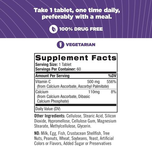 Natrol Easy-C Immune Health، مكمل غذائي، يدعم صحة المناعة بفيتامين C والبيوفلافونويد، كبسولات نباتية، 500 مجم، 120 قطعة in Saudi Arabia