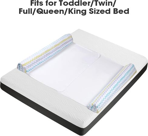 قضبان سرير قابلة للنفخ من ليتل جريب لاند للأطفال الصغار، عبوة من قطعتين، مصدات سرير للسفر، قضبان حماية للسرير قابلة للنفخ مع غطاء مانع للانزلاق للأطفال، طفل صغير في المنزل، الفندق، عربة سكن متنقلة، 50 بوصة in Kuwait