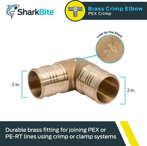 SharkBite 1-1/4 Inch Crimp 90 Degree Elbow, Brass Plumbing Fitting, PEX Pipe, PE-RT, UC0235 in Saudi Arabia