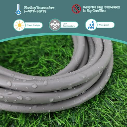 12 Ft Outdoor Extension Cord - 12/3 SJTW Heavy Duty Black Extension Cable with 3 Prong Grounded Plug - Power Cord for Lawn, Garden, Appliances in Saudi Arabia