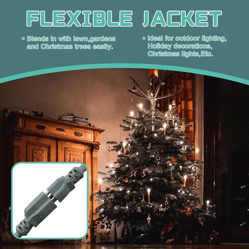 12 Ft Outdoor Extension Cord - 12/3 SJTW Heavy Duty Black Extension Cable with 3 Prong Grounded Plug - Power Cord for Lawn, Garden, Appliances in Saudi Arabia
