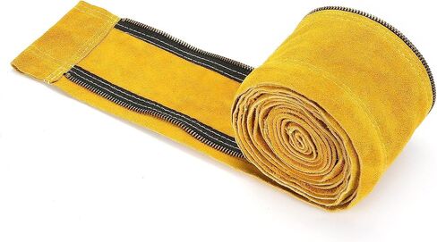 TIG Welding Torch Cable Cover/Sleeves inchzx Flame-Resistant Cowhide Leather Kevlar Stitched,MIG/Plasma Cable Sleeves Tig Cover,137 Inch (Yellow) in Saudi Arabia