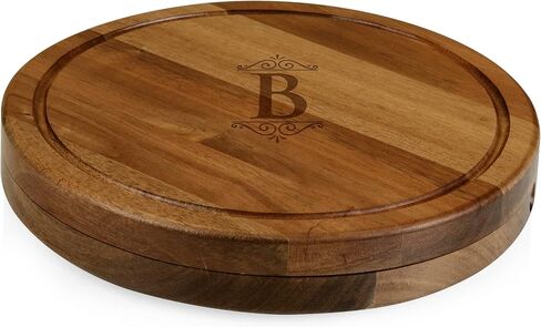 Toscana Monogram Initials A Personalized Acacia Circo Cheese Cutting Board & Tools Set in Saudi Arabia