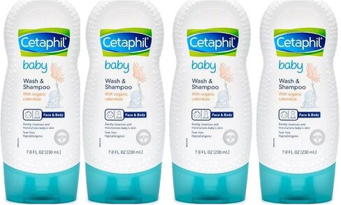 Cetaphil Baby Wash and Shampoo with Organic Calendula, 7.8 Ounce (Pack of 4) in Saudi Arabia