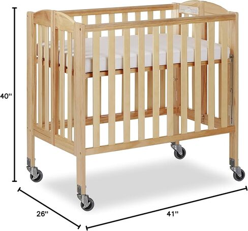 Dream On Me, 3-in-1 Folding Portable Crib with Dream On Me 3 Portable Crib Mattress, White in Kuwait
