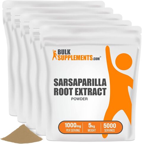 BulkSupplements.com مسحوق مستخلص جذور نبات السارساباريلا - مكمل نبات السارساباريلا، جذر نبات السارساباريلا - عشبي وخالي من الغلوتين، 1000 مجم لكل وجبة، 250 جم (8.8 أونصة) (عبوة من قطعة واحدة) in Saudi Arabia