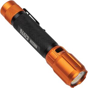 Klein Tools 56413 Rechargeable 2-Color LED Flashlight, Holster, Spotlight, Floodlight, Red LED, 1000 Lumens, USB Cable, Camping, Hunting