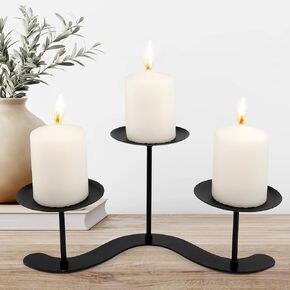 Candlestick Holder Taper Candle Holder: Black Foldable Candlestick Holder Decoration for Taper Candles Stick