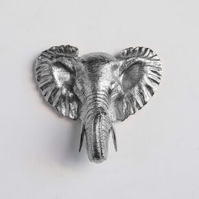 Faux Taxidermy Small Elephant Mount, Gold, MEL08