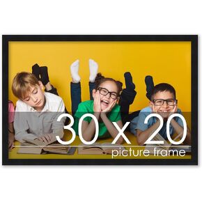 Poster Palooza 6x9 Contemporary Black Wood Picture Frame - UV Acrylic, Foam Board Backing, & Hanging Hardware Included!