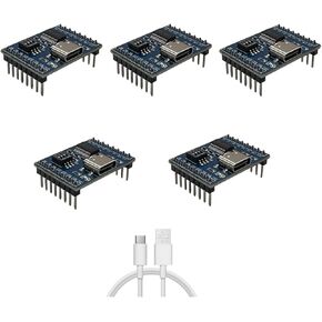 Voice Playback Module,16M Sound Board MP3 Music Player with Speaker,DC3.6-5.2V,USB Downloadable 10 IO Trigger Serial Port Control for Voice Prompts, Broadcast Device Factory, Xmas DIY-5 Pack