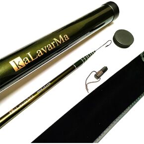 Kalavarma Fly Fishing Rod 5/6 Weight 9 Foot Fly Rod, 4-Piece Carbon Fiber Rod with Cork Handle and Aluminum Reel Seat Fast Action