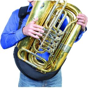 Neotech Holster Harness for Tuba, Baritone, Euphonium - Neoprene Material, Ambidextrous, Fully Adjustable, Comfortable Shoulder Strap, Protective Padding, 14" (Small Tuba)