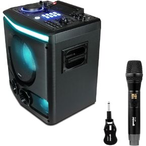 مكبر صوت Gemini Sound GPK-800 بقوة 2400 وات مع بلوتوث وUSB وراديو FM مع نظام ميكروفون لاسلكي UHF محمول باليد من Gemini GMU-M100 مع جهاز استقبال إضافي in Kuwait