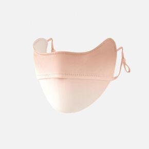 VKSG UV Face Shield, Face Mask for Sun Protection Washable Reusable Exercise Ice Silk soft Breathable Sports Face Coverings for Women(Smoke pink Gradient)