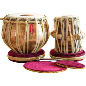 طقم طبلة طبلة للحفلات الموسيقية، بيان نحاسي مصقول بوزن 5½ كجم، مهراجا، أرقى دايان مع حقيبة مبطنة، مطرقة، وسائد وغطاء (PDI-BJJ) in Kuwait
