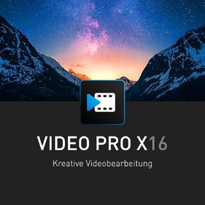 MAGIX Video Pro X16 - تحرير الفيديو الإبداعي I برنامج تحرير الفيديو I برنامج تحرير الفيديو I برنامج تحرير الفيديو | Windows 10 / 11 I 1 ترخيص كامل لجهازين في صندوق شحن عملي