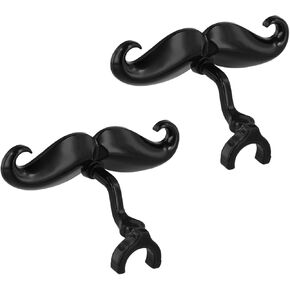 2pcs Clip-On Moustache for Trumpet and Trombone, Perfect Accessory for All Trumpet Handle Mouthpieces Young Musicians Includes Protective Case