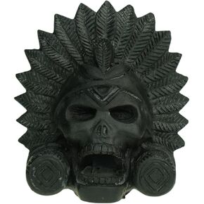 “OW" Authentic Aztec Death Whistle - Produces Loud Human-like Screams at high Decibels, Collectible Traditional Black Aztec Design