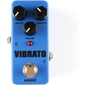 Guitar Mini Effects Pedal Vibrato - Traditional Vibrato Effect Sound Processor Portable Accessory for Guitar and Bass - FVB2
