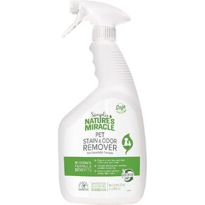 Nature's Miracle Simply Pet Stain and Odor Remover, 128 Ounce, Made with 86% Plant-Derived Surfactants, Multicolor, 128.00 Fl Oz (Pack of 1)
