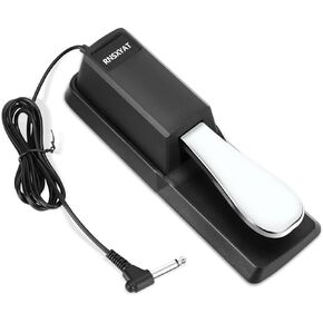 Sustain Pedal, Sustain Pedal for Keyboard Universal, Premium Piano Pedal for Keyboard with Polarity Switch for MIDI Keyboards, Digital Pianos, Yamaha, Casio and More, 1/4'' Input Plug by RNSXYAT