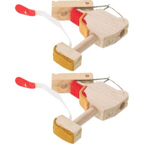 2Pcs Wooden Piano Hammer Butt Whippen Vertical Piano Whippen Piano Supplies (Khaki)
