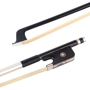 Viola Bow 4/4 Full Size Carbon Fiber (Black)