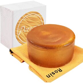 Violin Rosin, Premium Natural Low Dust Gold Rosin for Violin Viola and Cello Bows, (1.97"x1.97"x 0.98", Gold)