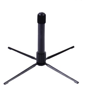 Portable Flute Stand Holder, Black Metal Foldable Flute Support, 4-Leg Stable Flute Base, Lightweight Wind Instrument Bracket for Oboe, Flute, Clarinet, Soprano Saxophone, etc.