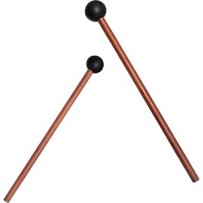 Tongue Drum Mallets, Bell Mallets Glockenspiel Sticks, Rubber Xylophone Mallet Percussion with Wood Handle, 8.3", Black