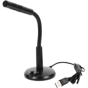 ibasenice Microphone Condenser Mic Desktop mic Stand Tabletop mic Stand Table Microphone clamp Portable mic USB mic Mini Microphone with Base Condenser Microphone Notebook Aluminum Alloy