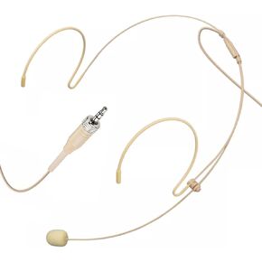 Headset Microphone Headworn Double Over Ear Earset Hanging Condenser Omnidirectional Mic Compatible with Wireless Bodypack Transmitter System with 3.5mm Thread Screw Plug