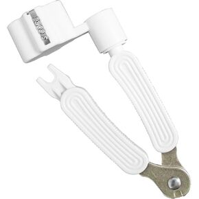 5 Core Guitar String Winder 6 Pcs Professional Guitars Tools Peg Winder with Bridge Pin Remover White - GW 1PK WH