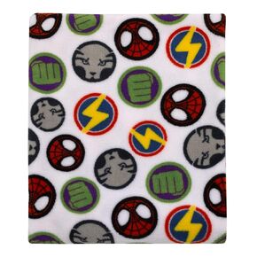 Marvel The Avengers I Am A Hero Blue, Green, and Red Super Soft Toddler Blanket