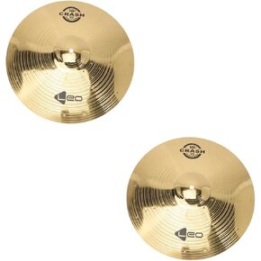 Vaguelly 2pcs Cymbals Golden Replacement Kit Brass Drummer Beginners Musical Cm Crash Supply Part Accessory Drum Xcm Alloy Timbales Students Sound Creative Instrument Cymbal Installation