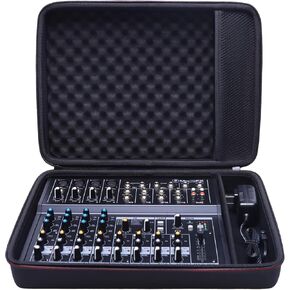 LTGEM Hard Case for Mackie Mix12FX 12-Channel Compact Mixer, Travel Protective Carrying Storage Bag