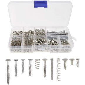 Create idea 149Pcs Guitar Screws Kit for Electric Guitar Bass Bridge Pickup Tuner Switch Neck Plate Pickguard with Storage Box 9 Types
