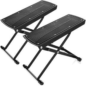 QTLCOHD 2Pcs Guitar Foot Stool 10 Inch 6 Gear Adjustable Non-Slip Guitar Foot Rest for Classical Acoustic Guitar Player