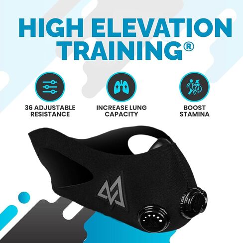 TRAININGMASK - Elevation Training Mask 2.0 Blackout - Fitness Mask, Workout Mask in Kuwait