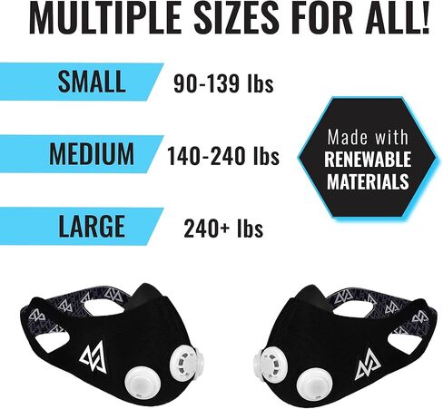 TRAININGMASK - Elevation Training Mask 2.0 Blackout - Fitness Mask, Workout Mask in Kuwait