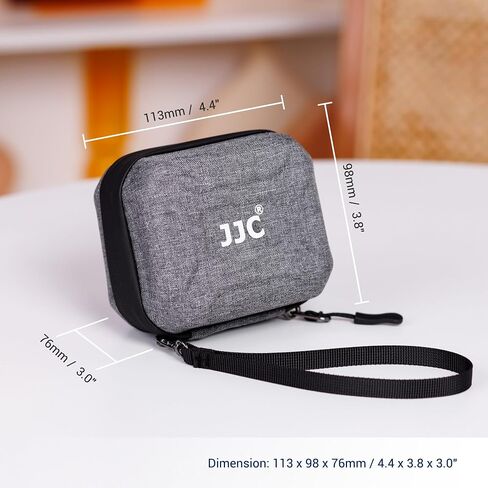 JJC Durable Lens Filter Pouch Case for 10 Circular ND UV Filters up to 95mm | Photography Filter Wallet Holds up to 10 Filters, Water-Resistant EVA Exterior with Zipper Closure, Includes Wrist Lanyard in Kuwait