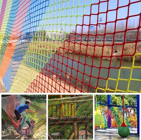 Climbing Cargo Net for Kids Outdoor Balcony Safety Net Rope Netting Playground Climbing Net Stairway Railing Safety Net for Children Pets Toys Knotless Polyester Sports Netting in Saudi Arabia