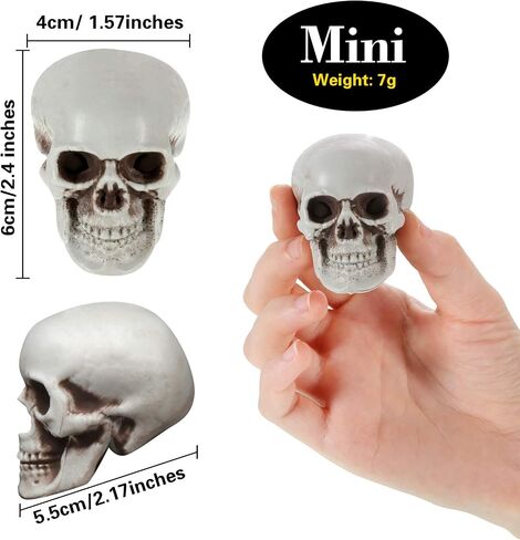 Halloween Skulls Human Skeleton Head Skull Head Realistic Skeleton Skulls for Halloween Home Table Decor (10, Mini) in Saudi Arabia